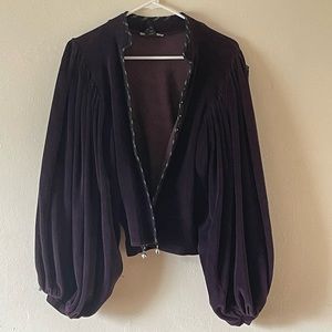 Moresca purple velour jester jacket
